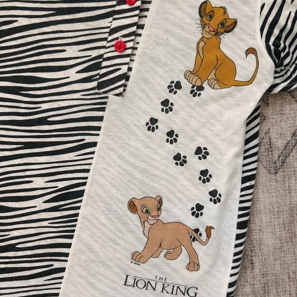 VINTAGE 90s Disney The Lion King Pajama Size 3T  USA Simba & Nala Original - Picture 3 of 9